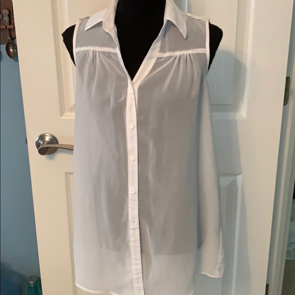 Adorable white button down top